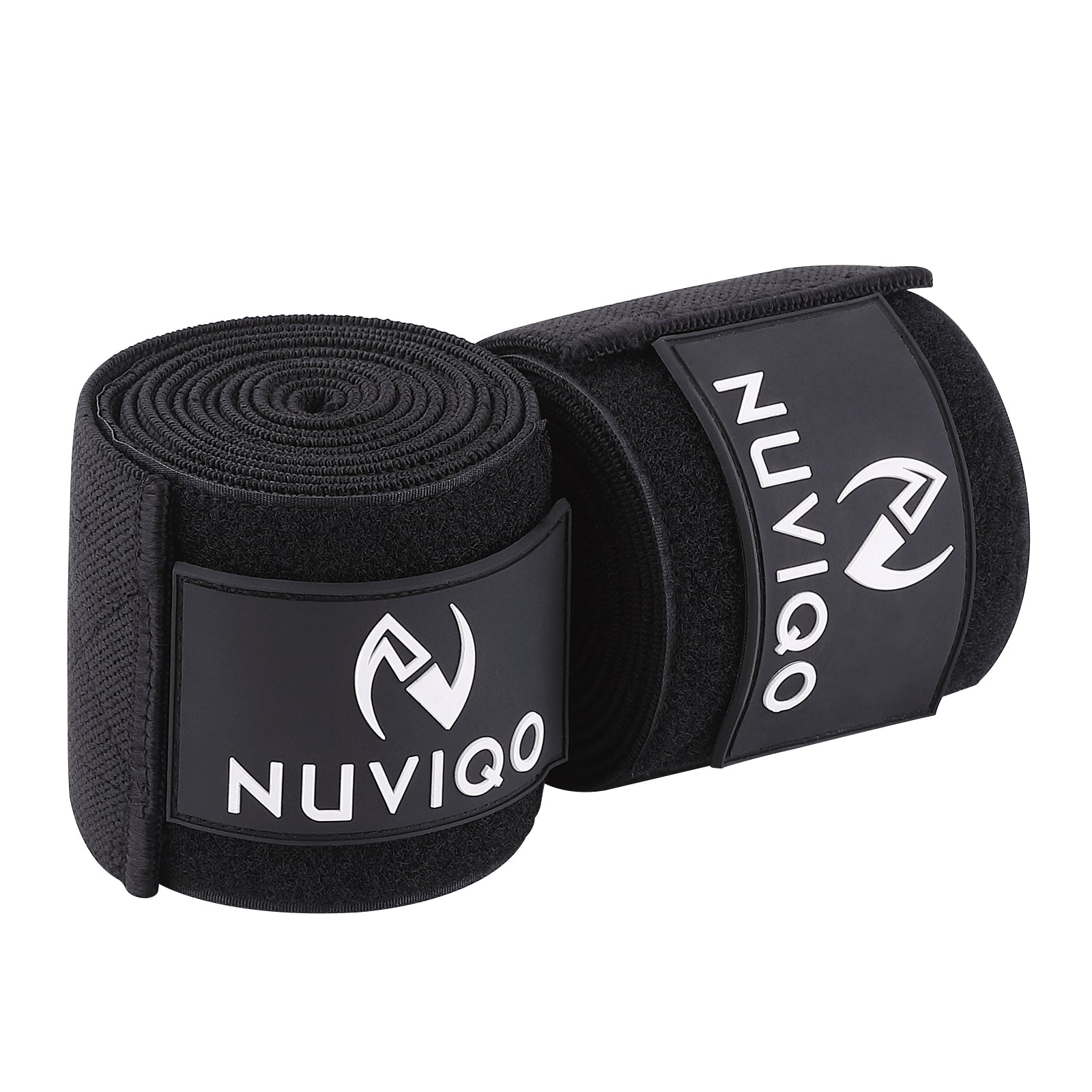Nuviqo Fitness Black Stretchable Knee Wraps For Squats Support