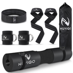 Nuviqo Fitness 9 Piece Gym Accessories Kit For Comfort And Strength In Workout