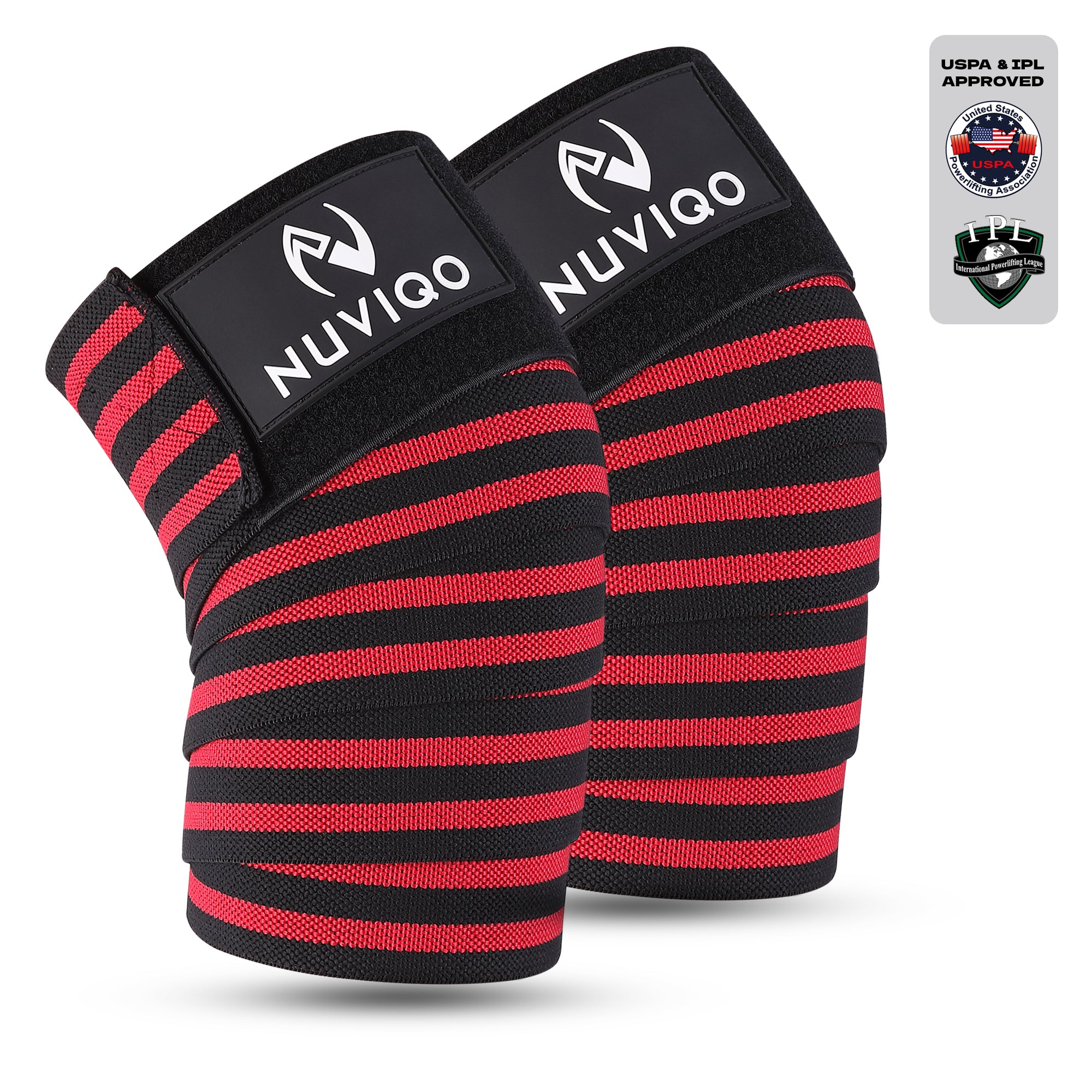 Nuviqo Professional Knee Wraps For Squats and Leg Press Exercises