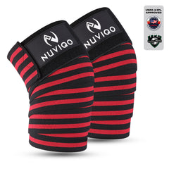 Nuviqo Professional Knee Wraps For Squats and Leg Press Exercises