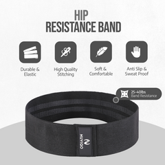 High-resistance fabric hip band for glute activation, leg strengthening, and mobility training with non-slip interior for a secure workout