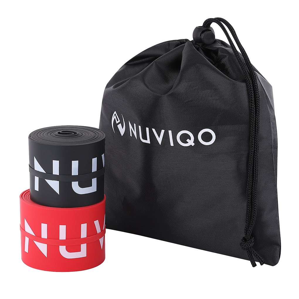 Durable And Flexible Red And Black Floss Band For Muscle Compression