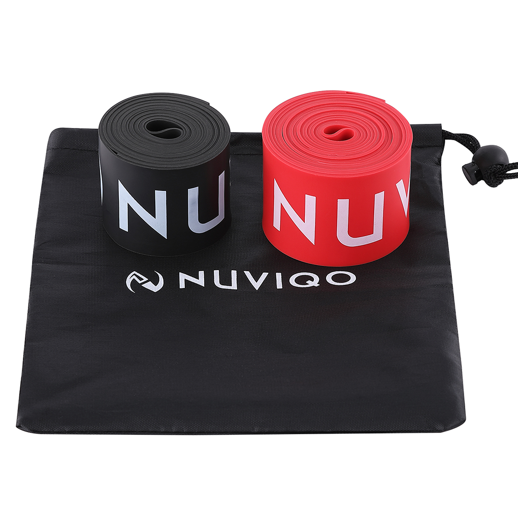 Nuviqo Black and Red Flexible Voodoo Floss Bands For Pre Workout Warm up