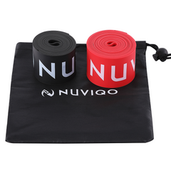 Nuviqo Black and Red Flexible Voodoo Floss Bands For Pre Workout Warm up