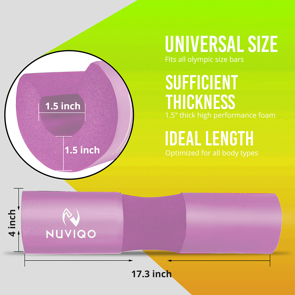Lightweight foam pad for supporting barbell weight during workouts
