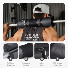 High Density Foam With Anti Slip Grip Barbell Support For Squats And Hip Thrust