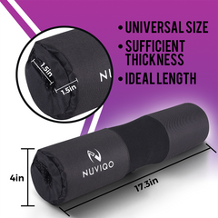 Black Fabric Barbell Pad For Hip Thrust And Squats Exercises