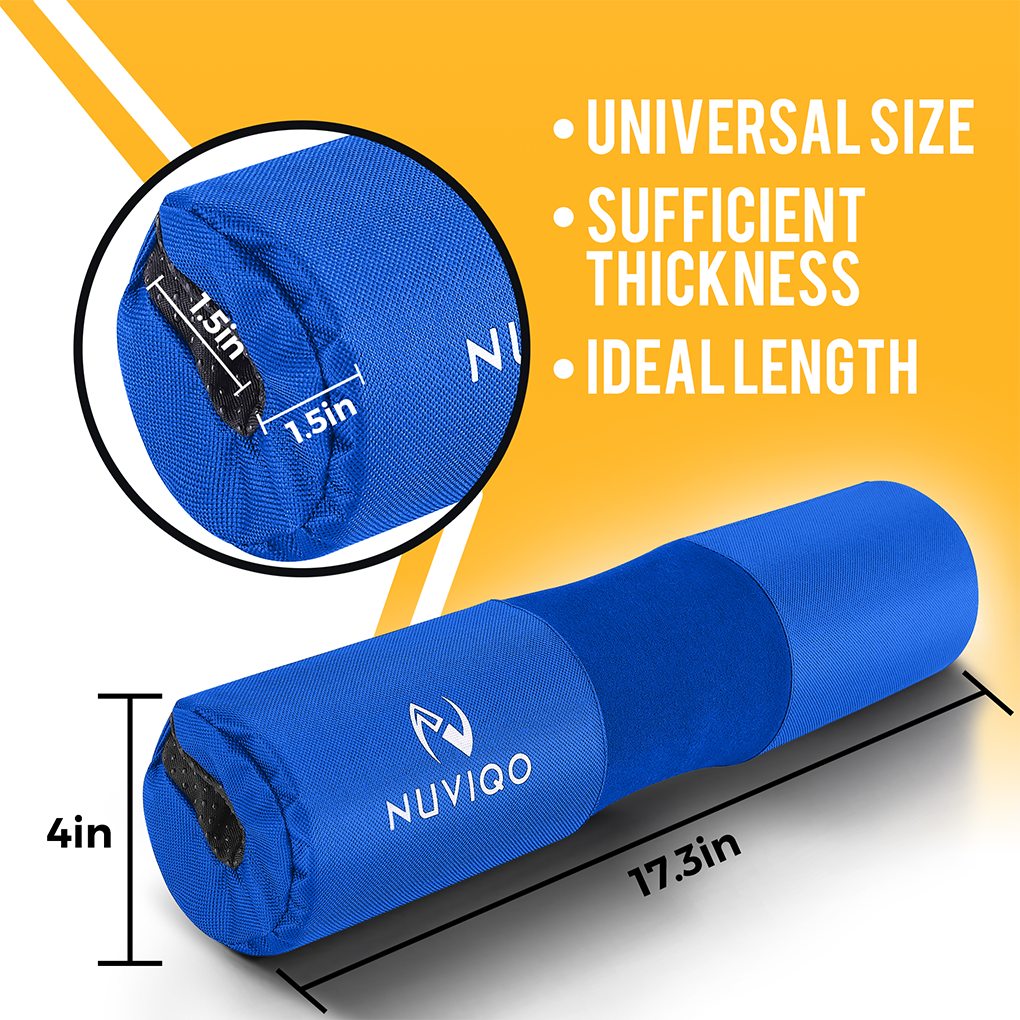 Durable Anti Slip Grip Blue Barbell Pad For Hip Thrust And Squats