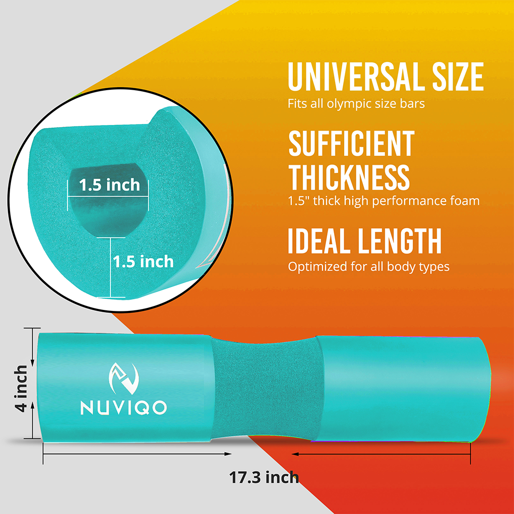 Extra-thick foam pad for barbell comfort during heavy squats
