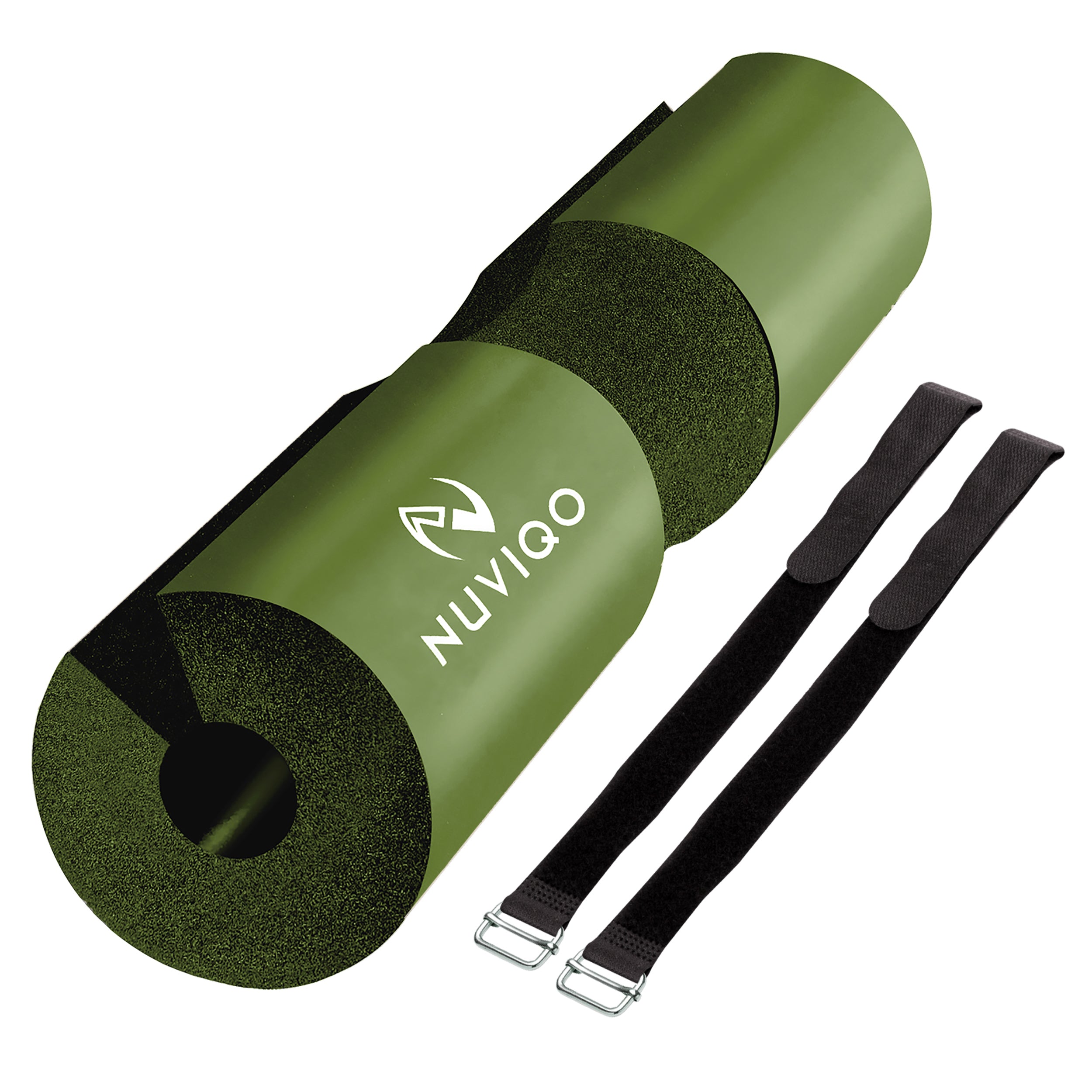 Nuviqo Fitness Anti Slip Green Foam Barbell Pad For Squats And Hip Thurst Exercise