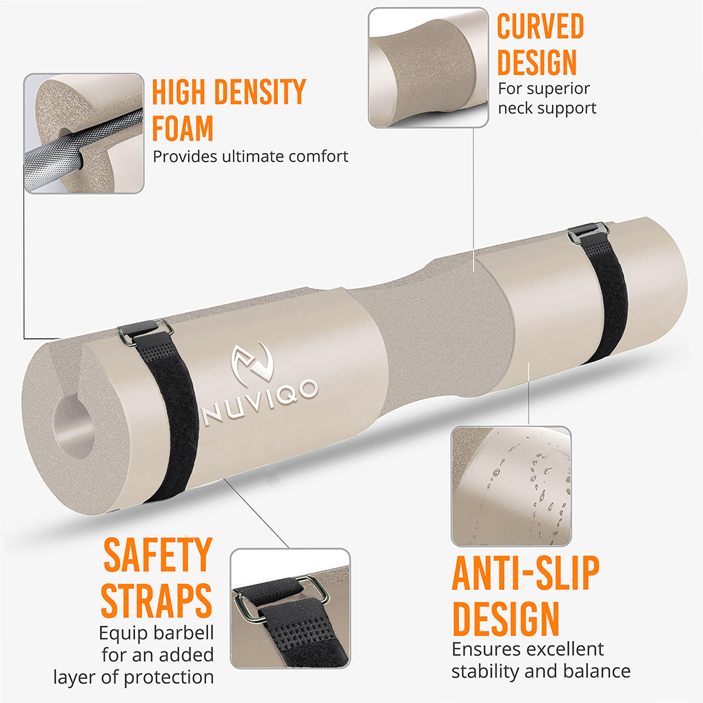 Foam barbell cover designed to prevent bruising and discomfort
