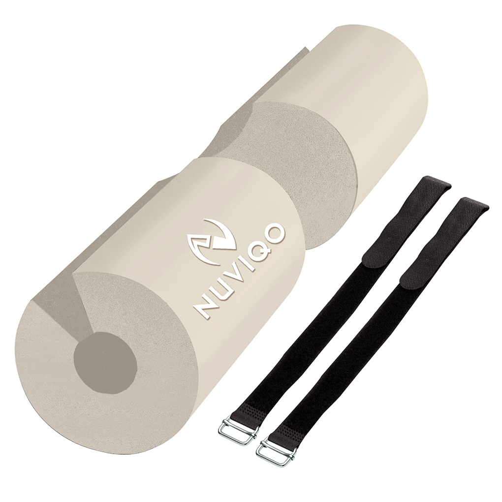 Squats With Comfortable Barbell Pad Foam Pearl White 