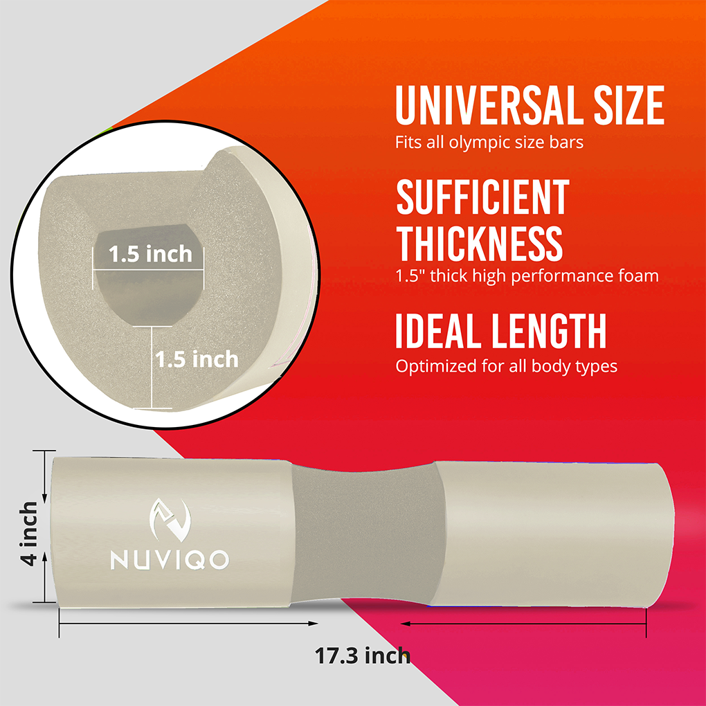 Thick barbell foam padding for shoulder and neck support